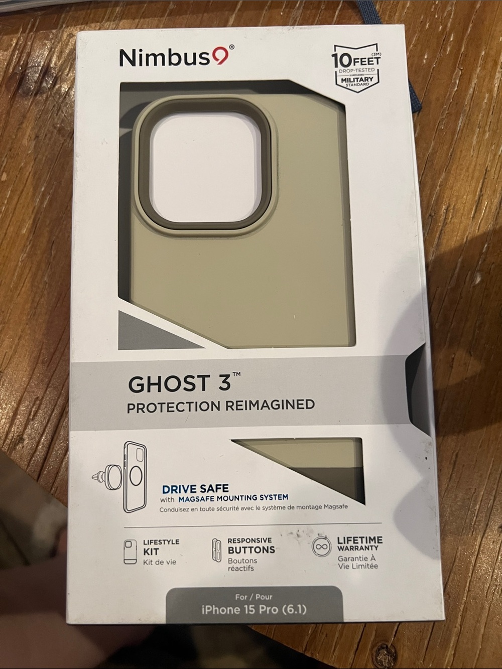 Ghost 3 Protective Case for iPhone 15 Pro - Olive Green